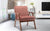 Mid-Century Modern Accent Chair - Solid Wood Frame, Extra-Thick Backrest, Ideal for Living Room, Bedroom, or Reading Room