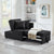 4 in 1 Black Multifunctional Sofa Bed with Adjustable Backrest