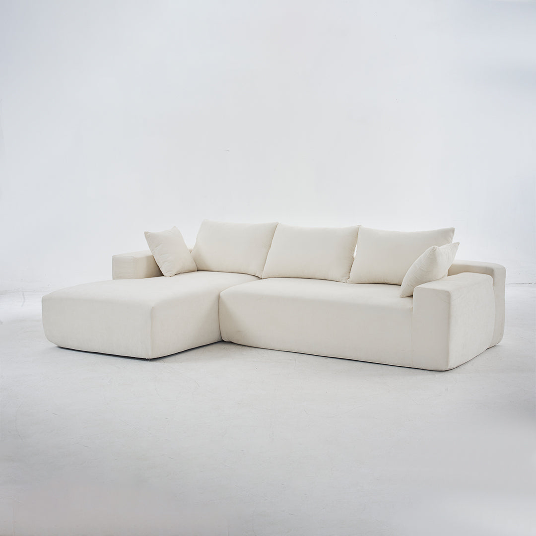 Dakar 4-Seat Minimalist Modular Sofa in White