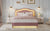 Pink Twin Velvet Upholstered Bed Frame with Adjustable LED Lights