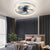 Aestin's Modern Blue Ceiling Fan with Dimmable LED Light