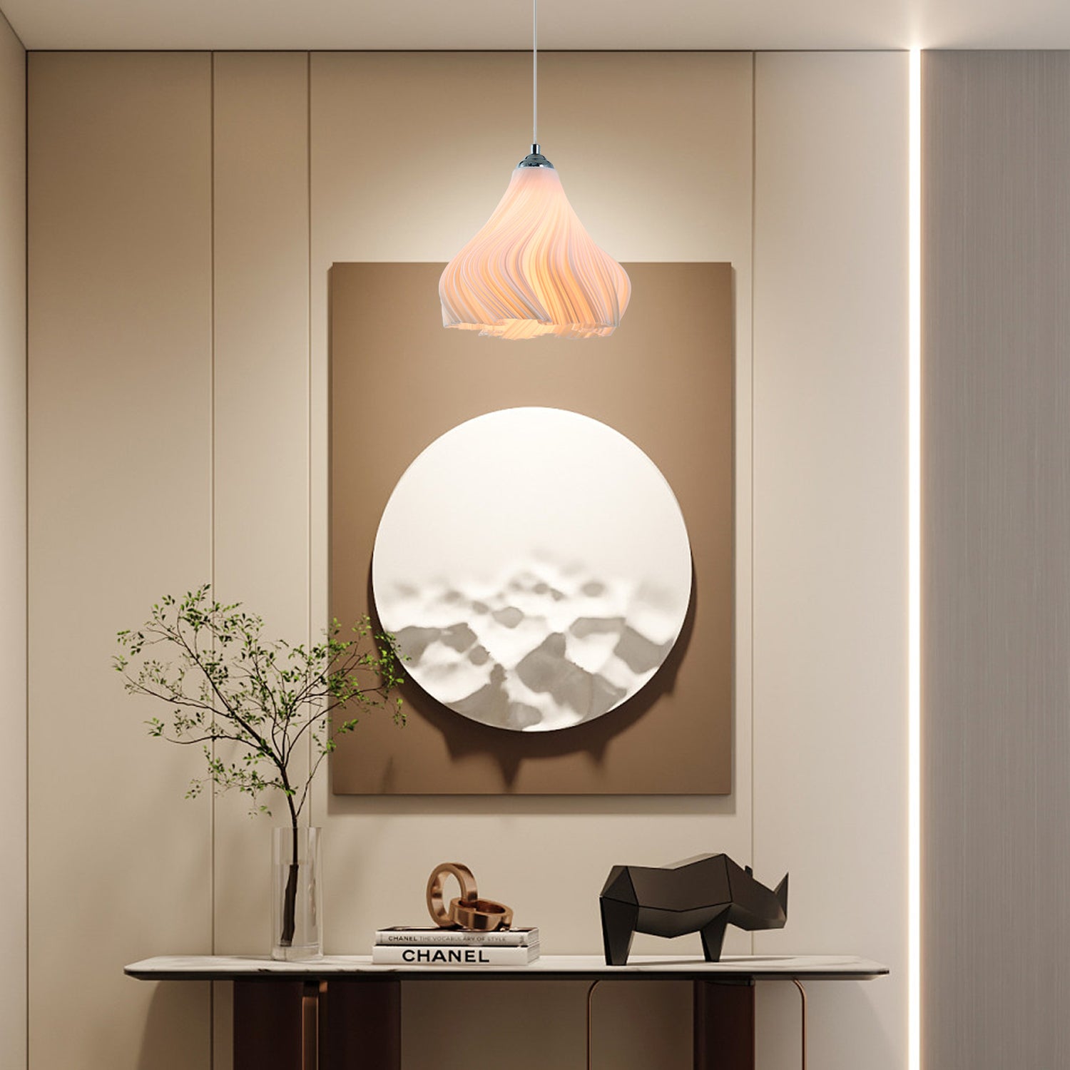 Aestin's Simple Three-Dimensional Petal Design LED Chandelier