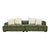 Accra 2-Seat Minimal Corduroy Sofa in Green