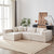 Nairobi 4-Seat Minimal Modular Sectional Sofa in Beige