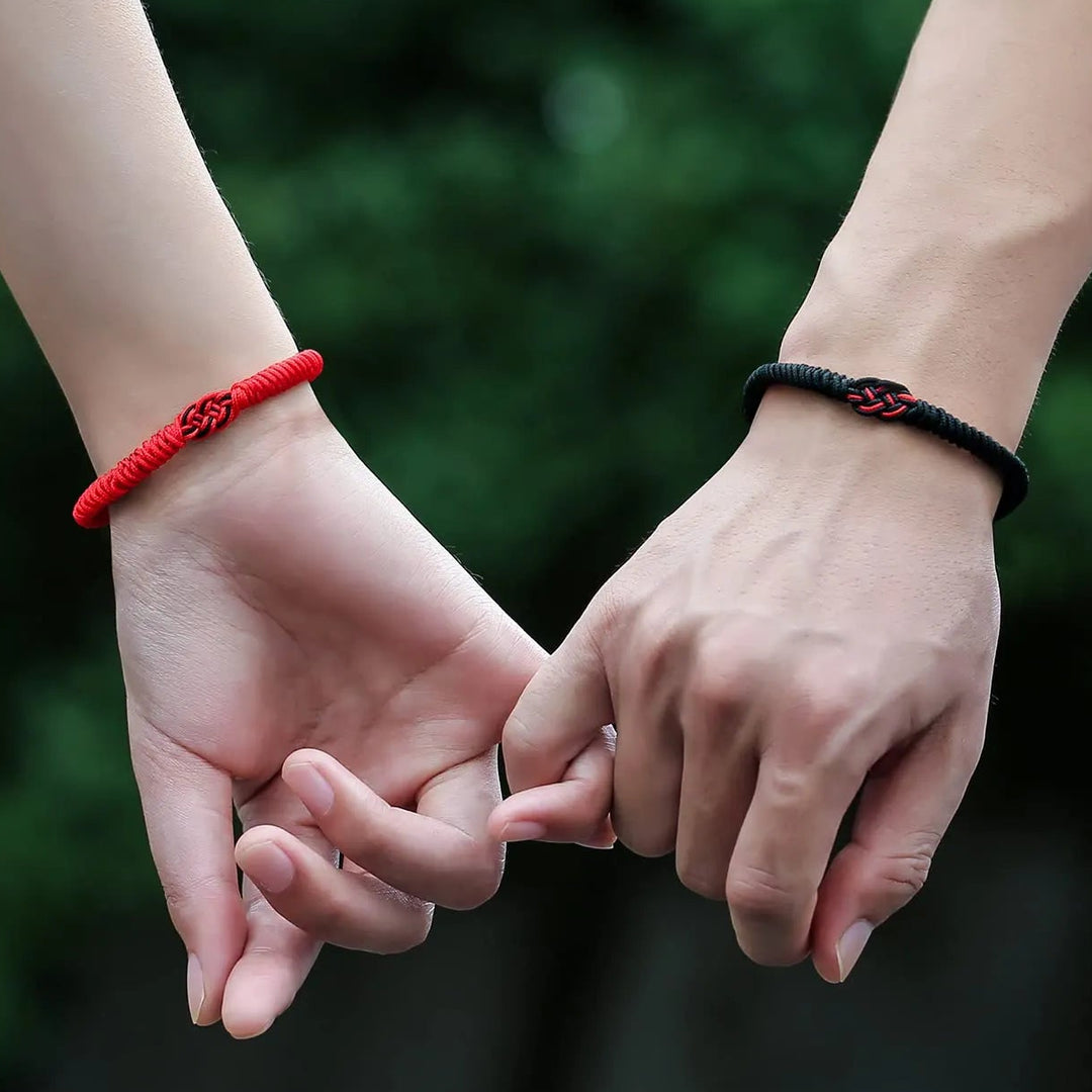 Minimal Red Thread Of Fate Couples Bracelet
