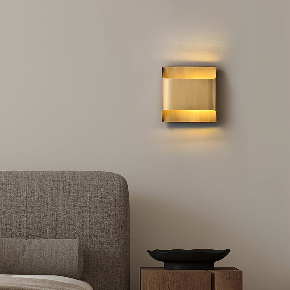 Circular Brass Nordic Inspired Wall Sconce