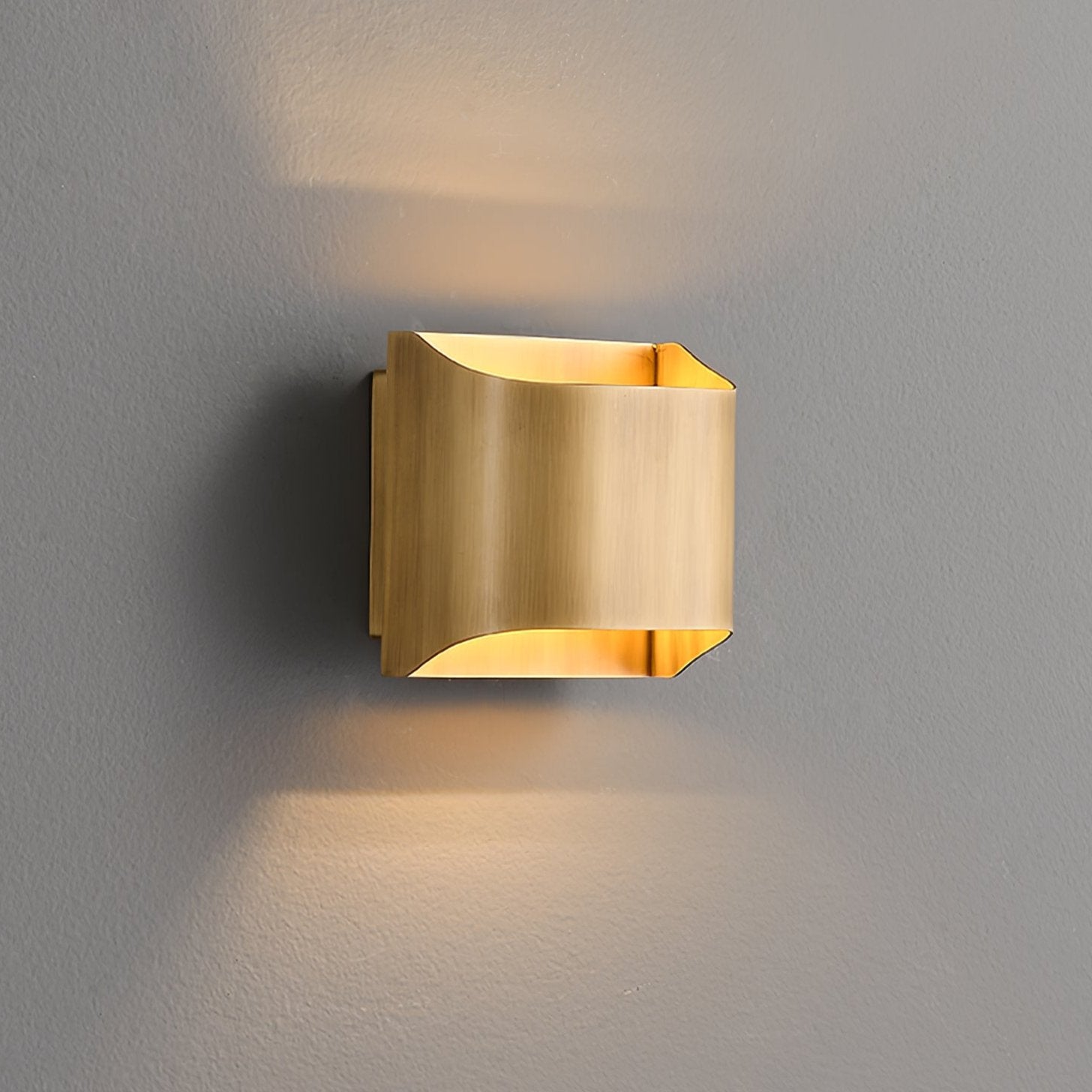 Circular Brass Nordic Inspired Wall Sconce