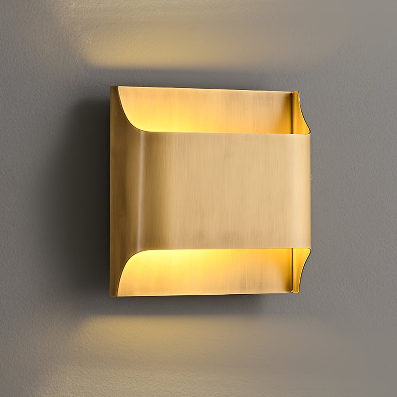 Circular Brass Nordic Inspired Wall Sconce