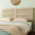 Premium Rubber Wood Queen Size Bed with Rattan Headboard