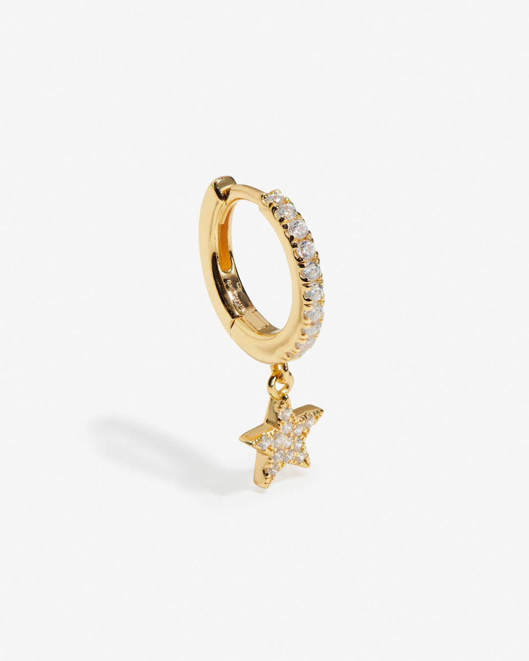Janice Star Diamond Pave Hoop Earrings