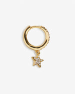 Load image into Gallery viewer, Janice Star Diamond Pave Hoop Earrings

