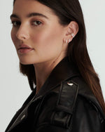 Load image into Gallery viewer, Cleo Micro Pave Silver Huggies
