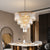 Aestin's 23.6-Inch 4 Tier Golden Modern Crystal Chandelier