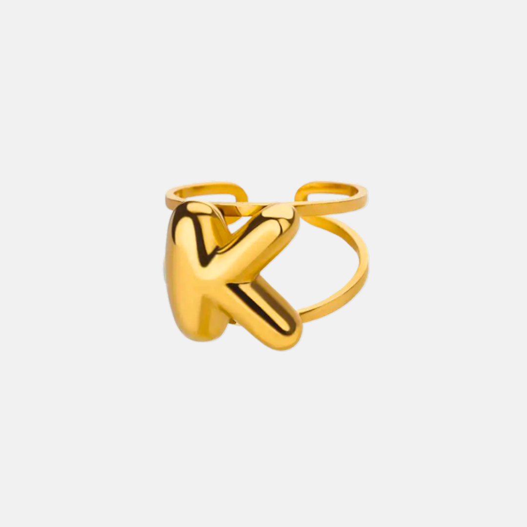 Puffy Letter Ring
