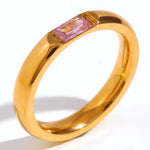 Load image into Gallery viewer, 18k Baguette Cut Fine Birthstone Ring

