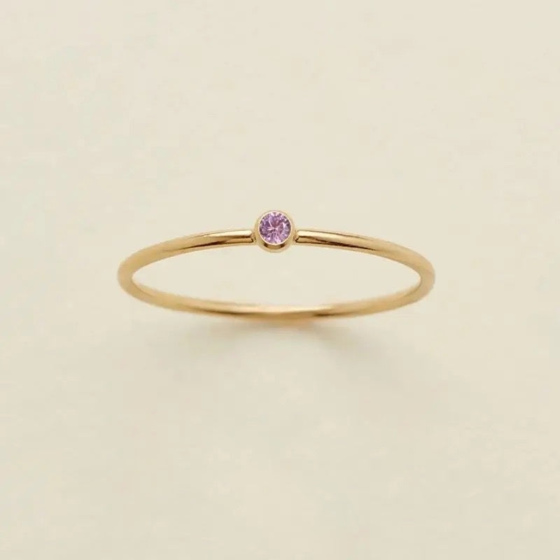 Dainty Treasure Birthstone Ring