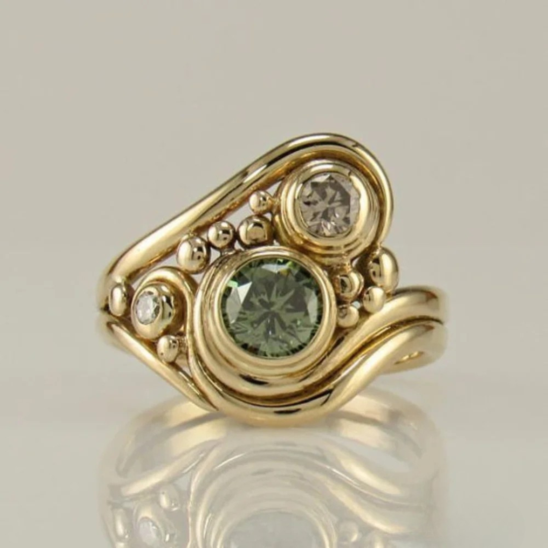 Classic Green Zirconia Ring