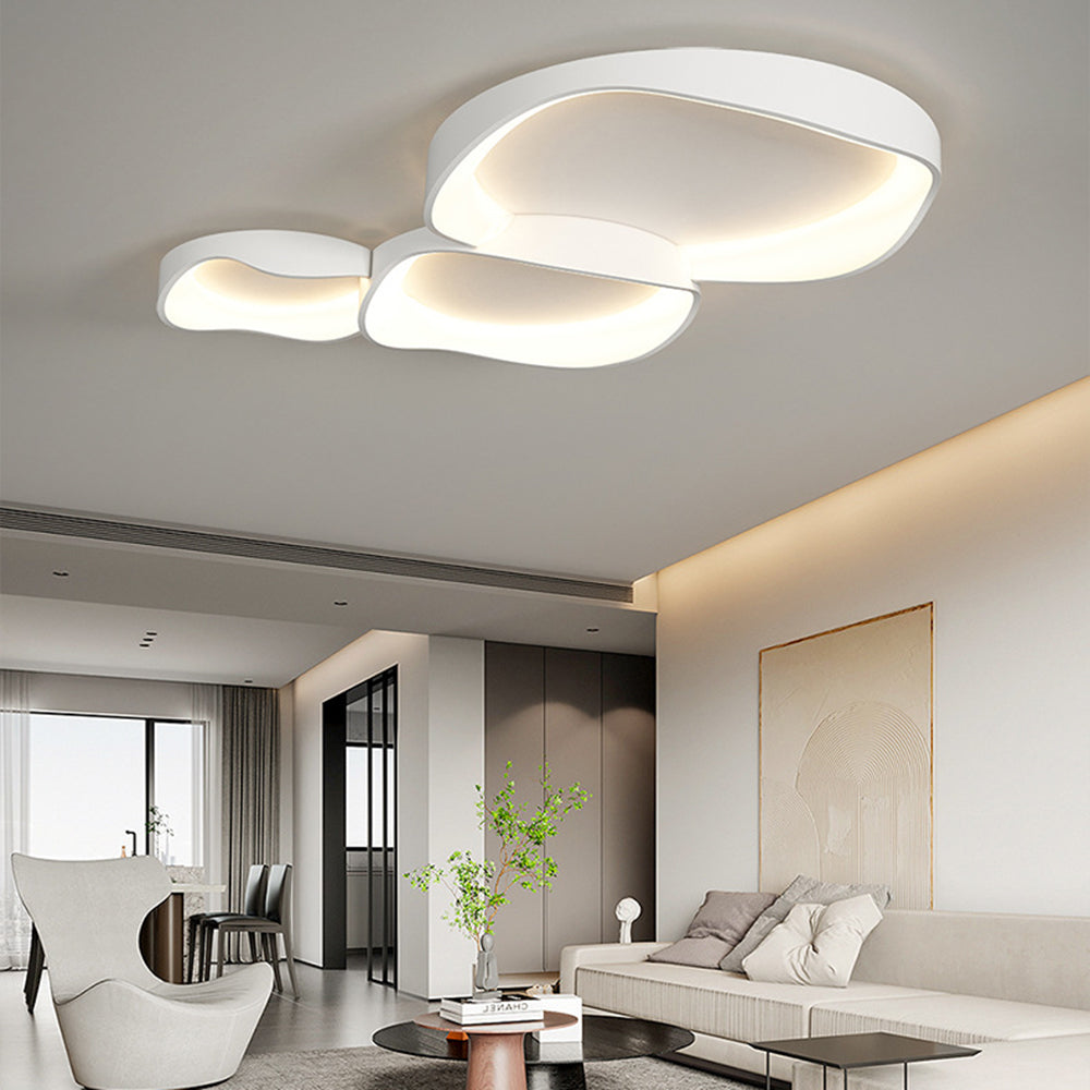 Contemporary Wave Flush Mount Ceiling Light