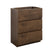 Floor Cabinet Without Basin Alice-24F-105 With Three Drawers Pre-Assembled In Walnut Color