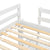 White Twin High Loft Bed with Ladder Landing Platform, Ladders, and Guardrails