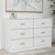 Modern White 6-Drawer Dresser for Bedroom Ample Storage Sturdy Design In White