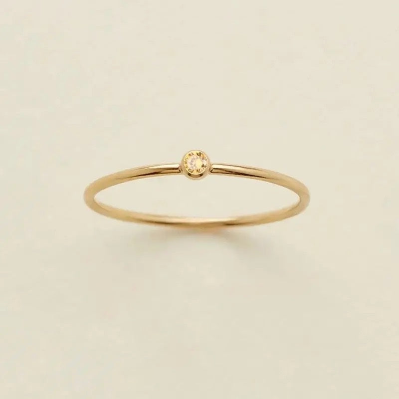 Dainty Treasure Birthstone Ring