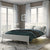 White Queen Platform Bed with Slatted Headboard