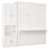 White Queen Size Murphy Bed with Cabinet, Desk, and Side Cabinet