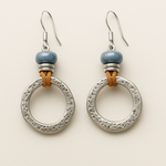 Load image into Gallery viewer, Bohemian Vintage Drop Earrings in Silver
