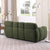 Olive Green Boucle Marshmallow Loveseat Sofa