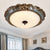 Elegant Flush Mount Ceiling Light in Brass and Glass