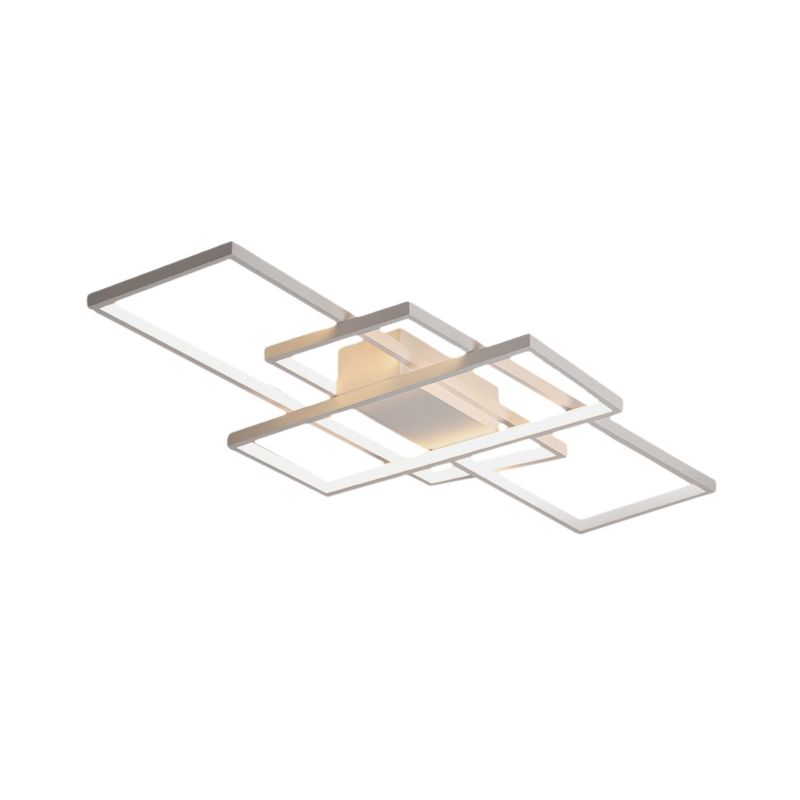 Multi-Rectangular Flush Mount Ceiling Light in Black and White