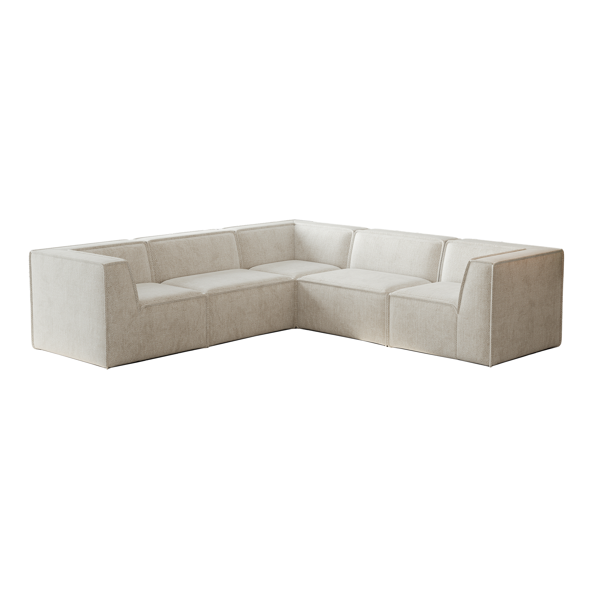 Kinshasa 5-Seat Modular Sofa in Beige