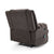 Power Recliner With Lumbar Heat & Massage Power In Brown Fabric