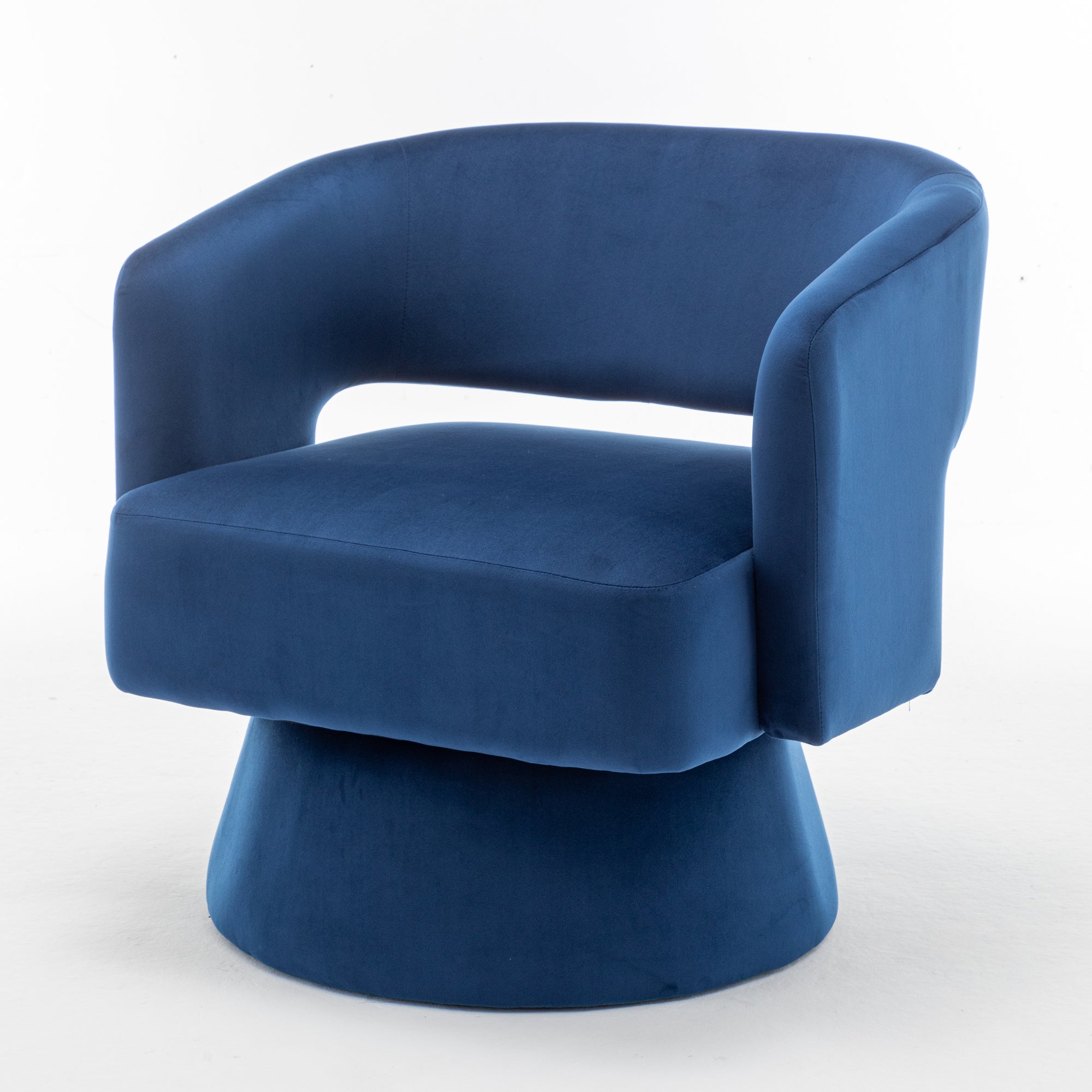 Swivel Barrel Chair, Velvet Accent Armchair - 360° Swivel, Stylish for Living Room/Bedroom, Comfortable Velvet Material