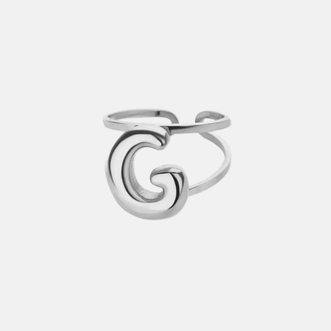 Puffy Letter Ring