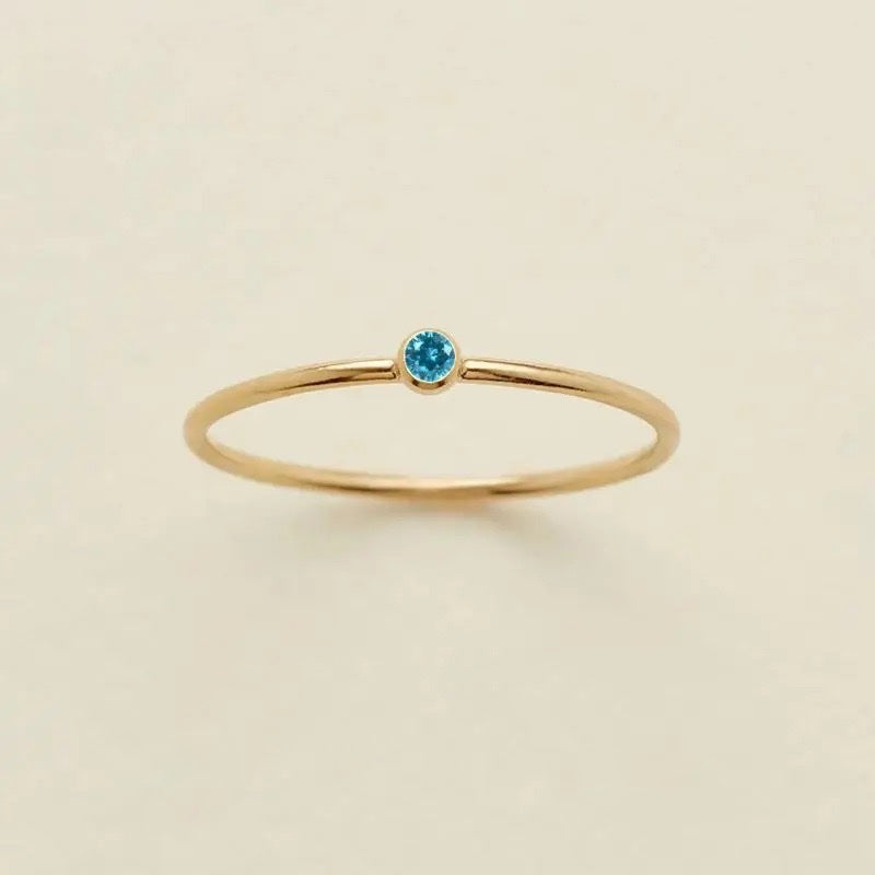 Dainty Treasure Birthstone Ring