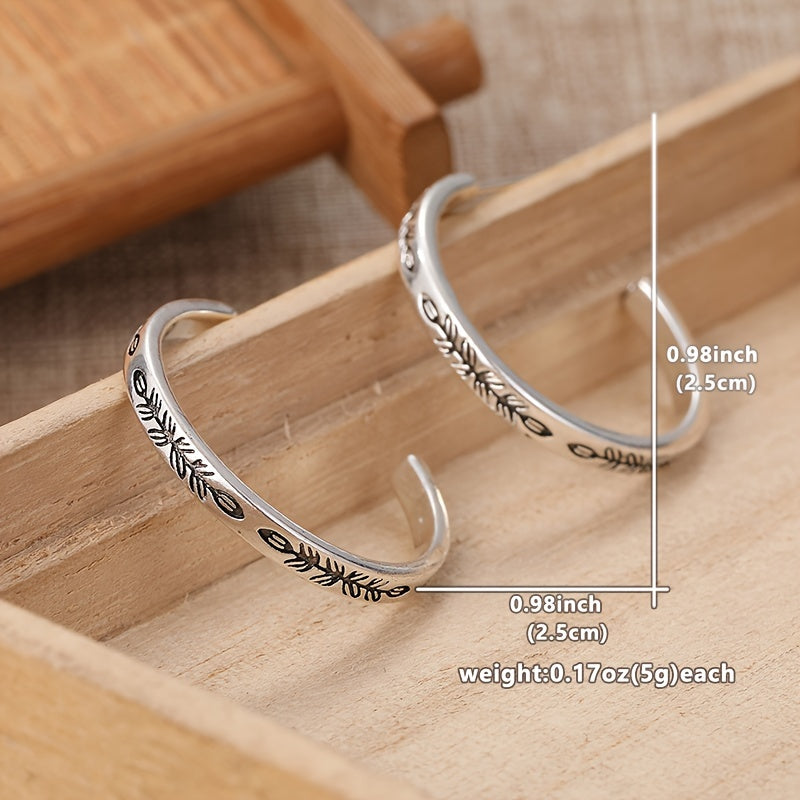 Sparkling Hoop Earrings in Silver