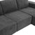 Tangier 6-Seat Modular U-Shape Sofa in Dark Gray