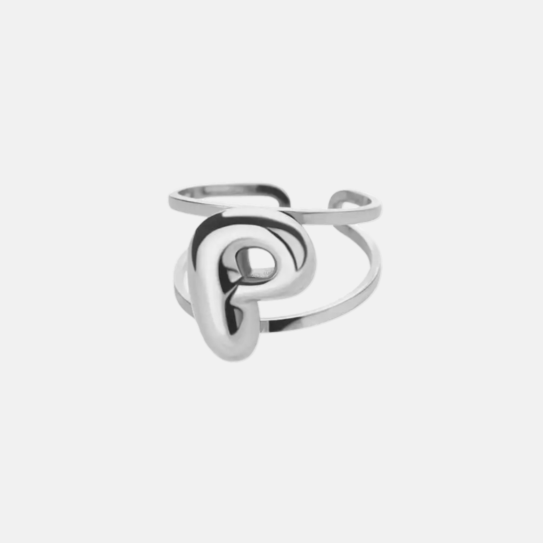 Puffy Letter Ring