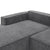 Cairo 4-Seat Modular Wrinkle-Resistant Chenille Sofa in Gray