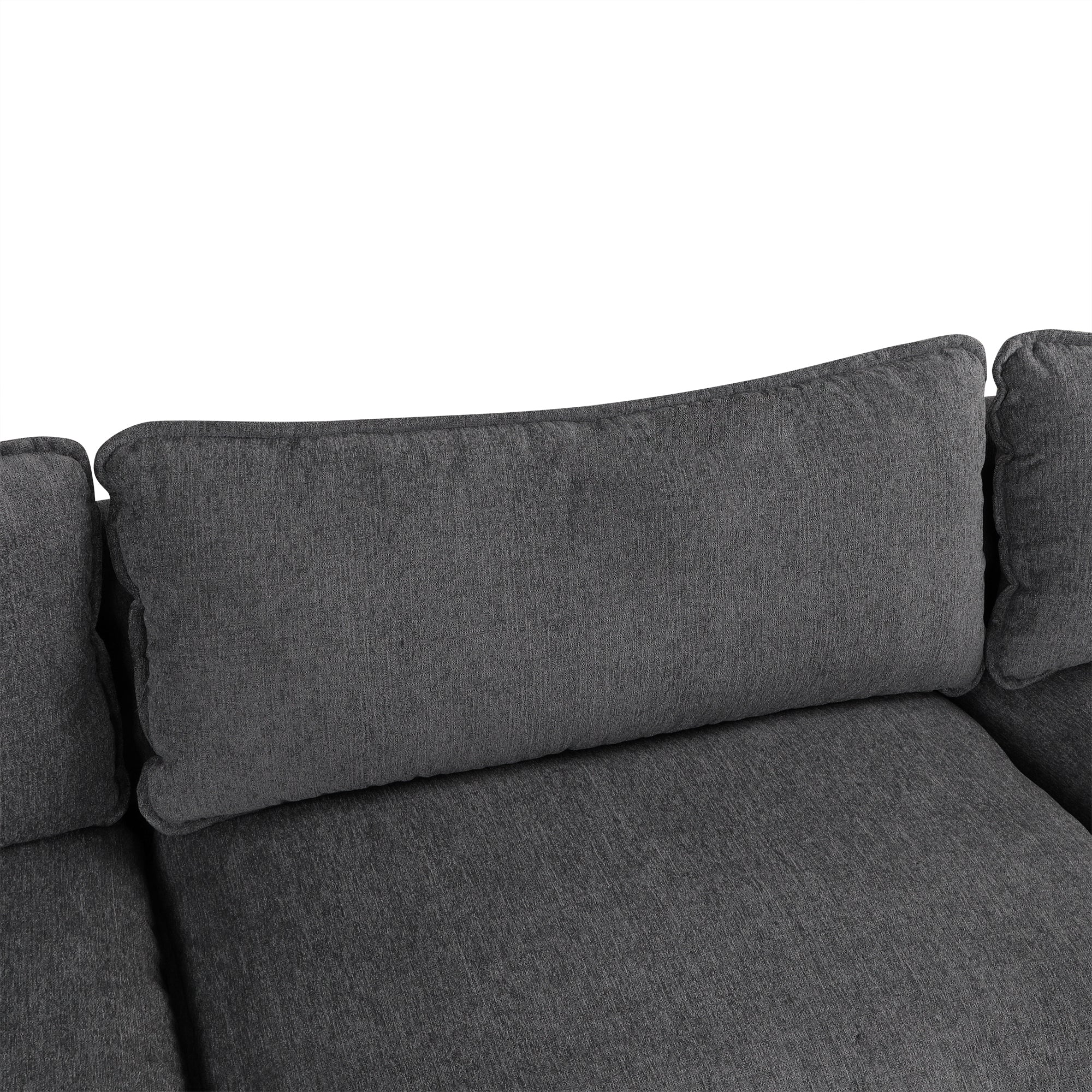 Lisbon Sectional Sofa with Movable Ottoman in Grey