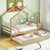 Natural Finish Twin House-Shaped Bed with Trundle