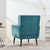 Modern Mid Century Accent Chair In Teal Chenille