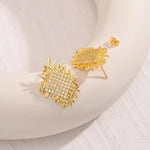 Load image into Gallery viewer, 14k Braided Diamond Square Earrings

