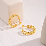 Load image into Gallery viewer, 14k Dainty C Shaped Layered Hoop Earrings
