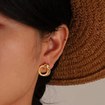 Load image into Gallery viewer, 14k Dainty Dual Hoop Earrings

