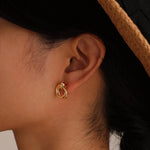 Load image into Gallery viewer, 14k Dainty Dual Hoop Earrings
