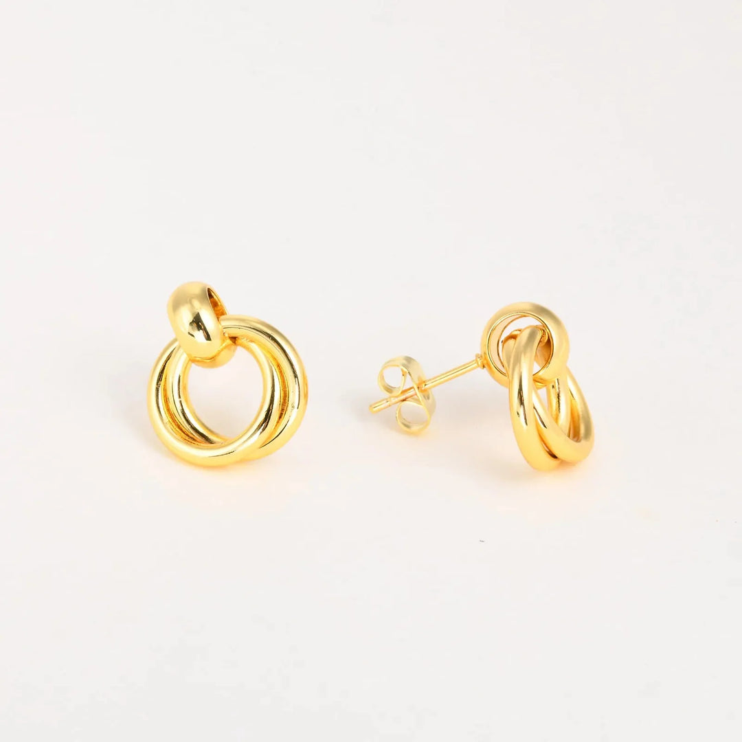 14k Dainty Dual Hoop Earrings