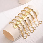 Load image into Gallery viewer, 14k Dainty Heart Engraved Letter Initial Bracelet
